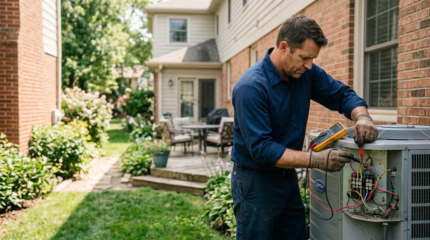 HVAC technician working near Weedsport, NY
